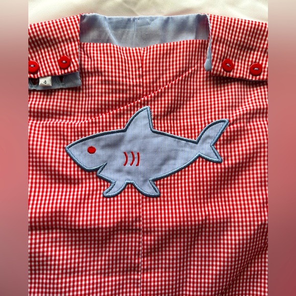 New (w/o tags) Long John REVERSEABLE Flags and Fish pattern 4T Boy - Picture 3 of 5